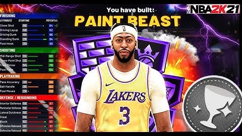 PAINT BEAST w/ 68 BADGES is the BEST BIG MAN BUILD in NBA 2k21 *BEST CENTER BUILD*