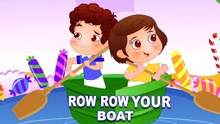 Row Row Row Your Boat | lagu bayi | anak-anak berima | Kids Video | Toddler Songs