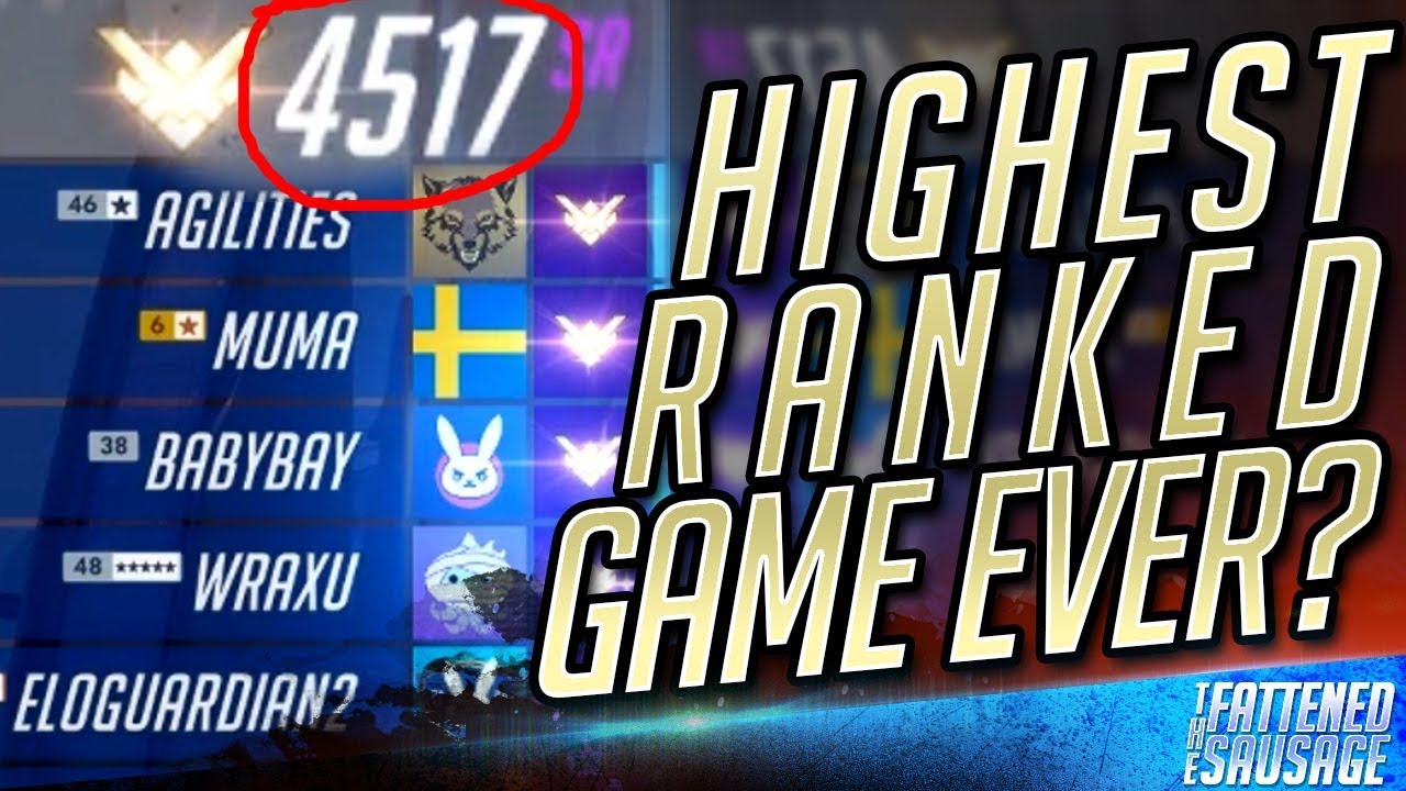 THE HIGHEST SR OVERWATCH GAME EVER?! 4500 SR TEAMS ft Agilities, Wraxu