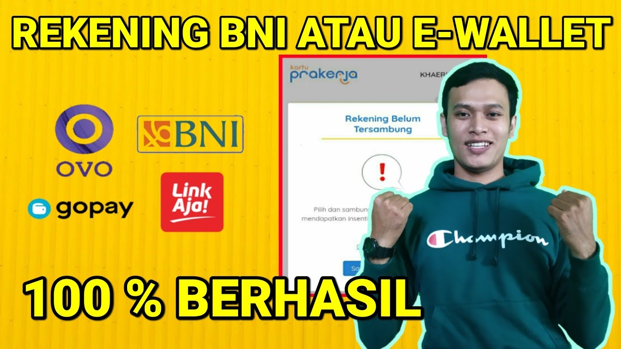Cara Daftar Bni Prakerja Online Dan Mengatasi Rekening Belum Tersambung Prakerja Youtube