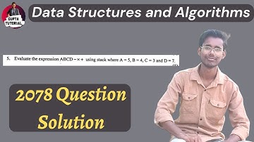 Evaluation of postfix expression using stack || 2078 question solution ||