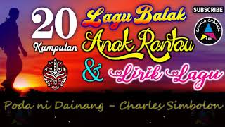 LAGU BATAK ANAK RANTAU \u0026 LIRIK LAGU - LAGU BATAK SEDIH \u0026 LIRIK - 20 Lagu Batak Anak Rantau \u0026 Lirik