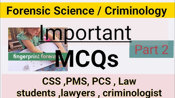 Criminology MCQs for CSS , PMS ,PCS , |criminology/ law students | criminology MCQs part 2 .