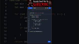 Array Min & Max Trick 😳 #shorts #coding #viral #tech