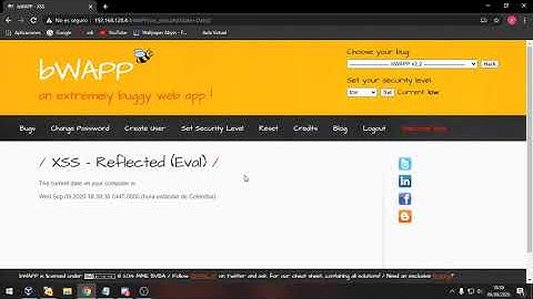 BWAPP XSS - Reflected (EVAL)