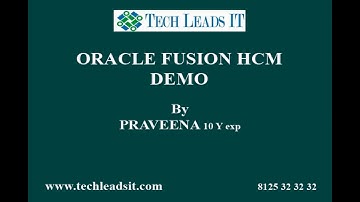 Fusion HCM Training Demo video