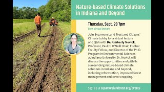 A Conversation with Dr. Kimberly Novick, "Nature-based Climate Solutions in Indiana and Beyond"