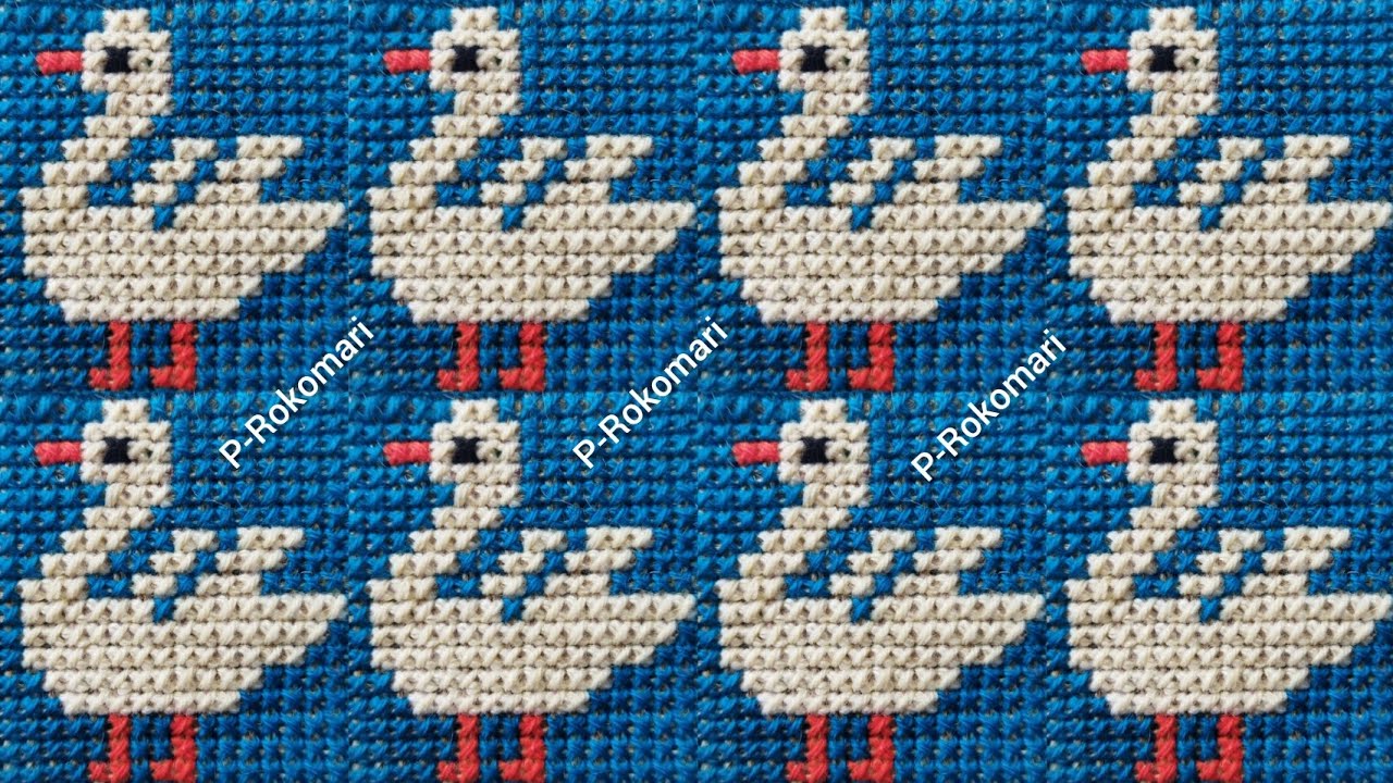 Parttan Crossstitch Duck🦆Design On Jutemat. Beautiful crossstitch parttan.ason ...