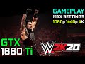 WWE 2k20 | Benchmark | GTX 1660 Ti + Ryzen 5 3600 | 16GB | Max Settings | 1080p 1440p 2160p