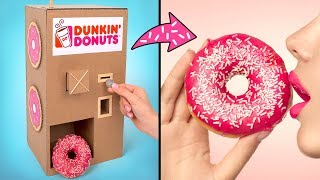 Jak zrobić tekturowy automat na oponki w stylu Dunkin Donuts 🍩