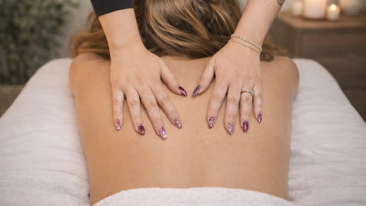 FULL BODY YOUNG RUSSIAN GIRL SLEEPING MASSAGE THERAPY AND CHIROPRACTIC TREATMENT STEP BY STEP