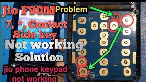 Jio F90M 7,Star key, Contact key Not Working Jumper Solution Jio F90M Keypad Not Working Fix