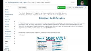 Quick Study Card Video