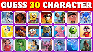 Guess the 30 Characters in 3 Seconds | Inside Out 2, Despicable Me 4, Minions, Frozen ❄️