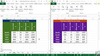 342 Viewing And Scrolling Multiple Workbooks At The Same Time