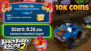 Freaky Tiki 👺| 10k Coins Prize✨| Mudskipper🧱+ El Zipo 🌮| Beach Buggy Racing 2 🏖🏁| BB Racing 2
