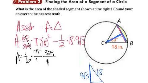 Geometry - 10.7 Area of Circles and Sectors