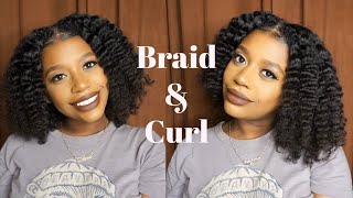 Braid and Curl on Stretched/Straightened Hair | Type 4 Natural Hair
