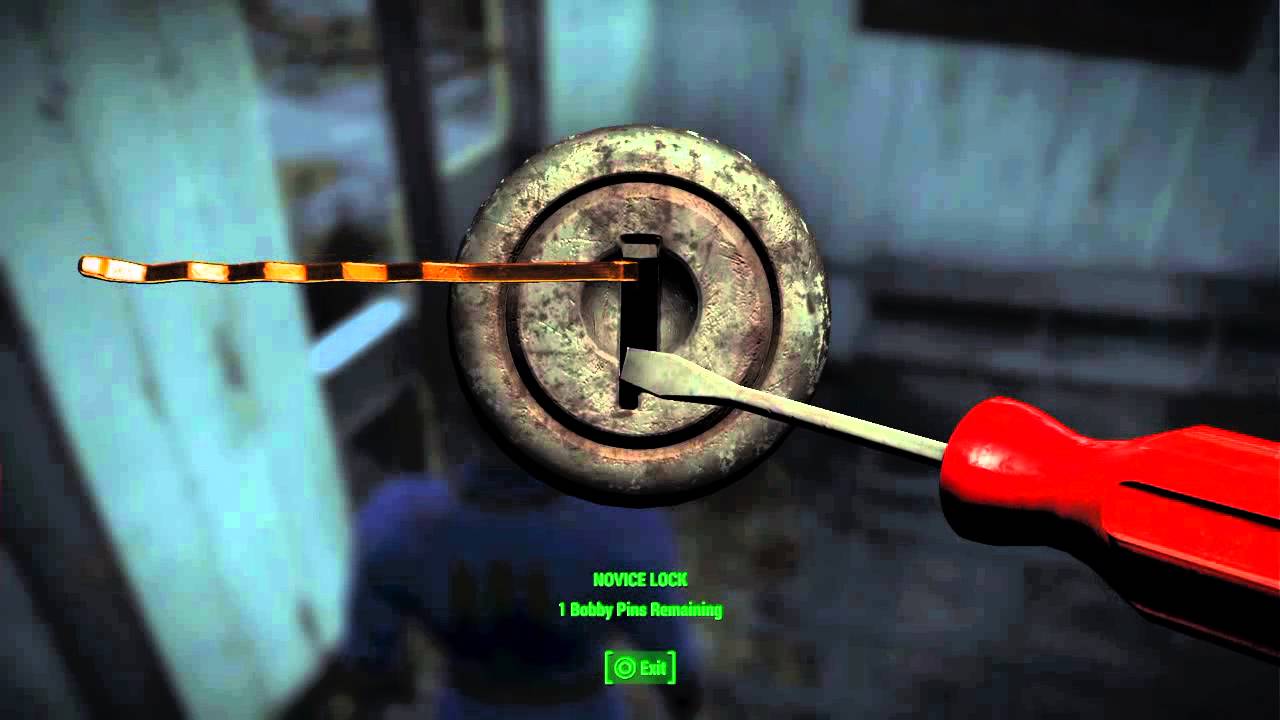 FALLOUT 4 ( HOW TO PICK A LOCK WITH A BOBBY PIN ) - YouTube