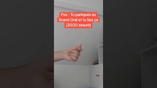 Astuce Grand Oral #humour #astuce #bac2026 #grandoral #stress #blague #drôle #musique #doigt #trend