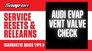 Audi EVAP Vent Valve Check in Under 1 Minute | Snap-on Diagnostics UK