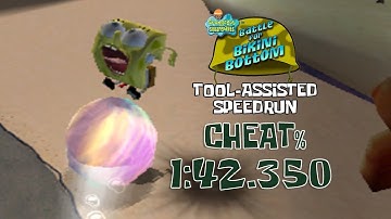 TAS: Battle For Bikini Bottom "Cheat%" in 1:42.350 (2018)