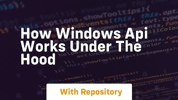 How windows api works under the hood