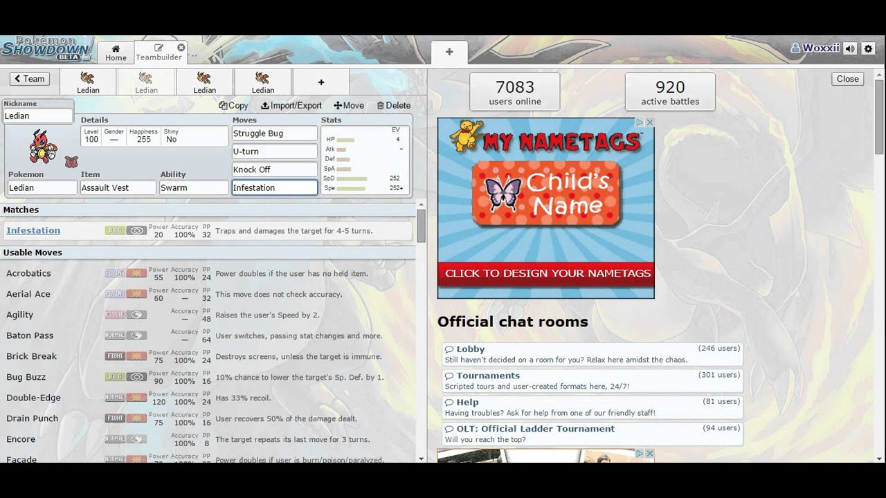 Pokemon Strategy Movesets #1 - Legendary Ledian