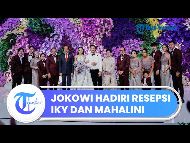 MOMEN Presiden Jokowi dan Iriana Hadir di Resepsi Pernikahan Rizky Febian dan Mahalini class=