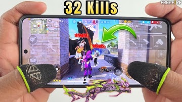 poco x6 pro gaming phone free fire gameplay solo vs squad full map with 3 finger handcam
