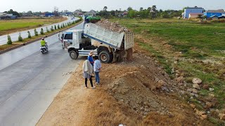 Start new project! Technique Land filling 20Mx40M With Bulldozer And Dump Trucks