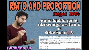 ratio and proportion specially for ssc cgl teir 2, cgl maths classes,penfreemaths with  sandeep sir