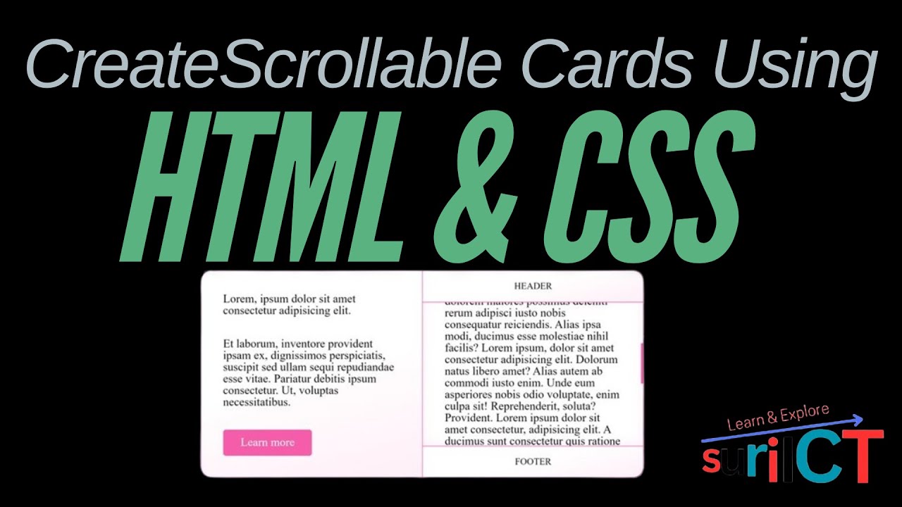 How to Design Modern Scrollable Cards Using HTML and CSS - YouTube