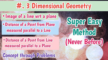 3D Geometry -JEE | Image of a line wrt plane | Planes Problems | Point and Plane