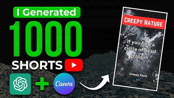 1,000 YouTube Shorts in 20 MINUTES (Canva + ChatGPT) | I Generated Creepy facts YouTube shorts.