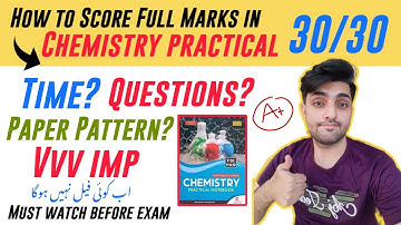 12th Chemistry Practical Paper 2024 - 2nd Year Chemistry Practical Paper Pattern 2024 #FscPart2
