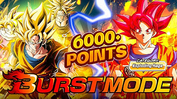 LR PHY TRIO BURST MODE! HOW TO GET 6000 POINTS WITH EXPLODING RAGE! (Dokkan Battle)
