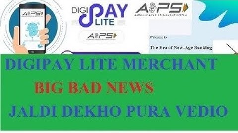 Digipay Lite Merchant Web Portal Big Bad News