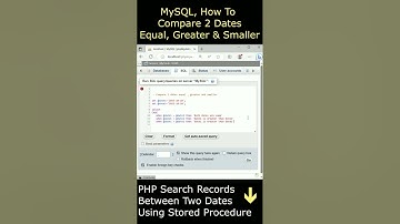 Compare two 2 dates SQL Query #msyql