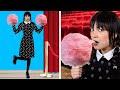 Wednesday addams family sneaking snacks into the theater by crafty hacks plus