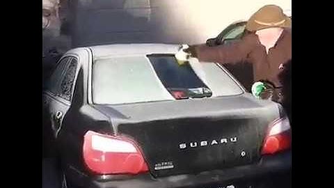 Cone-Shaped Windshield Ice Scraper