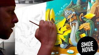 surrealistic 3D graffiti CANVAS ft. @edmunpdf | full process