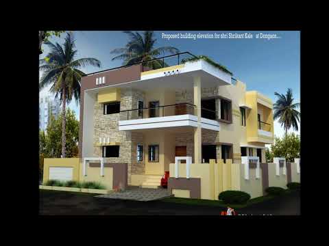 simple 2 floor house elevation