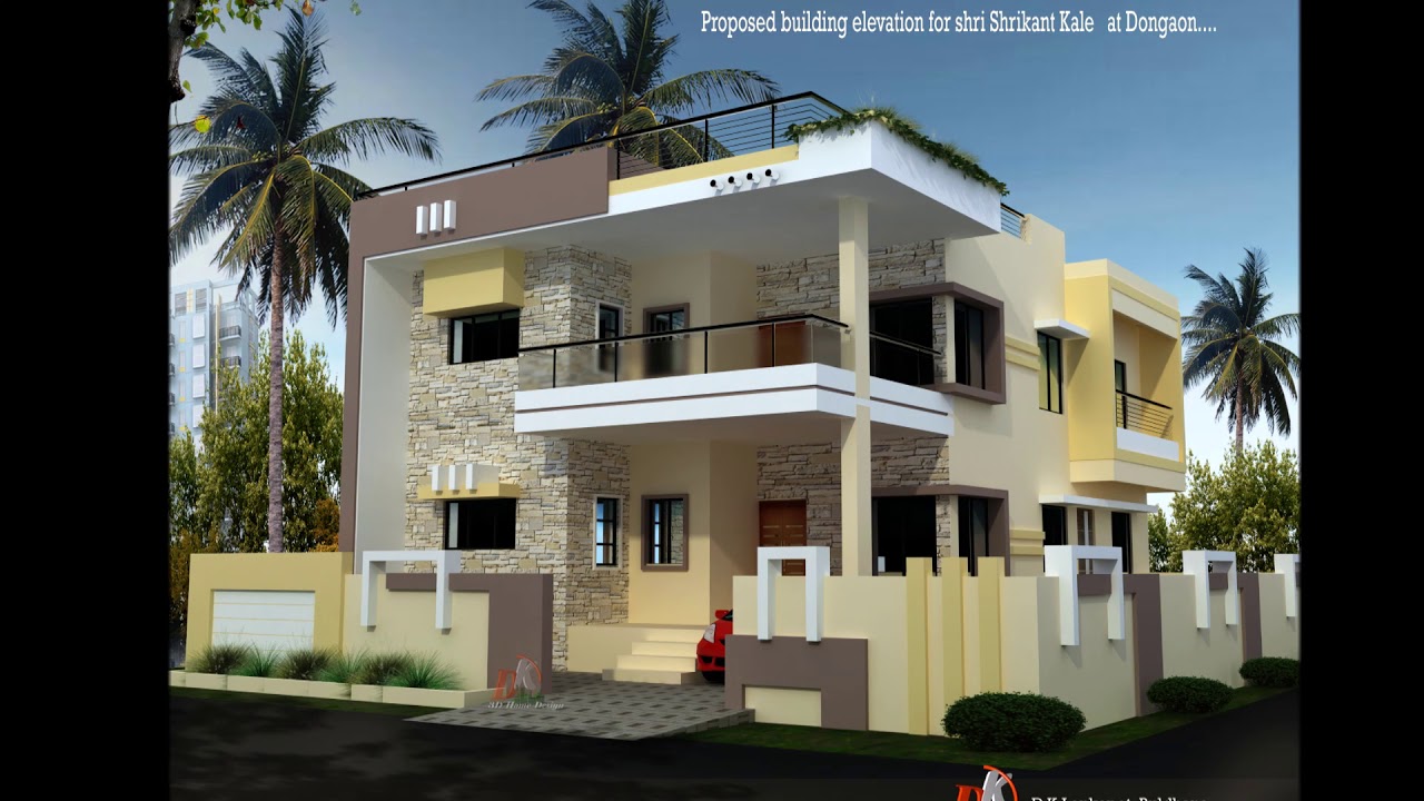 Simple 2 Floor House Elevation Youtube