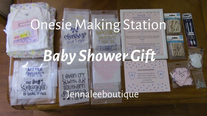 Check out how to decorate onesies at a baby shower! This is the