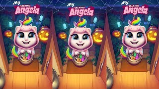 My Talking Angela - Halloween - Magical New Unicorn Onesie Great Makeover 2017