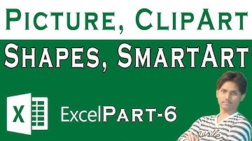 How To Use Picture, Clip Art, Shapes & Smart Art In Microsoft Excel Tutorial In Urdu or Hindi