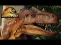 Allosaurus vs Albertosaurus, Carnotaurus, Baryonyx &amp; Suchomimus - JWE 2 (4K 60FPS)