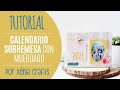 Crea un calendario de sobremesa con Muérdago - por Xènia Crafts