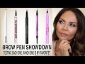 BROW PEN SHOWDOWN | TESTING 5 BROW PENS |WHICH ONE IS #1